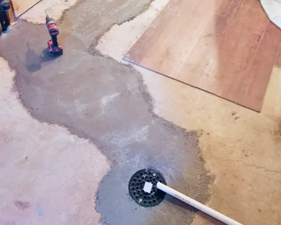 Sewer line repair and replacement work on a main sewer line